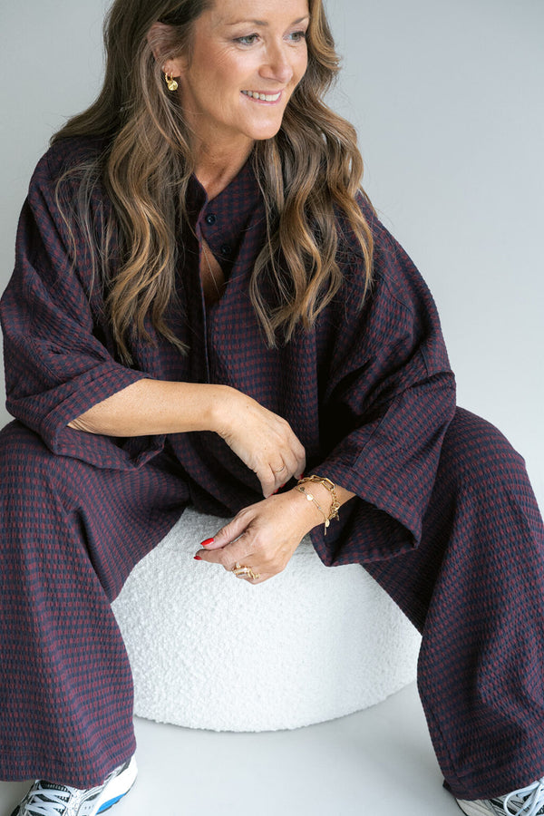 Sam Pants Bordeaux Check