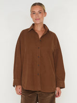 Ross corduroy shirt Caramel cafe