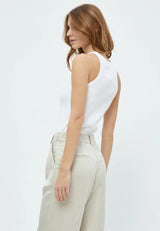 Maluna GOTS Rib top White