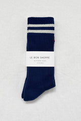 Extended Boyfriend Socks: Navy