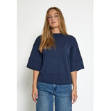 Dicette Half Sleeve Blouse - Black iris