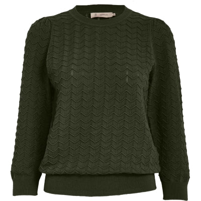 Rosy 3/4 sleeve pullover Grape leaf