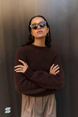Sonny sparkle pullover - Dark brown