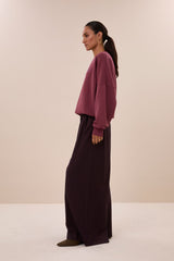 Malyn logo sweater burgundy crush