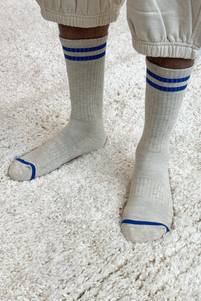 Extended Boyfriend Socks: Ice