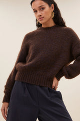 Sonny sparkle pullover - Dark brown