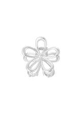 Hair clip flower power L - silver