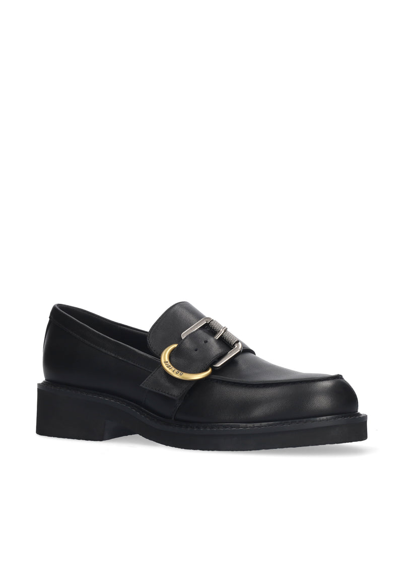 Loafers - cow leather - black