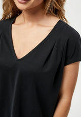 Lana V-neck blouse Black