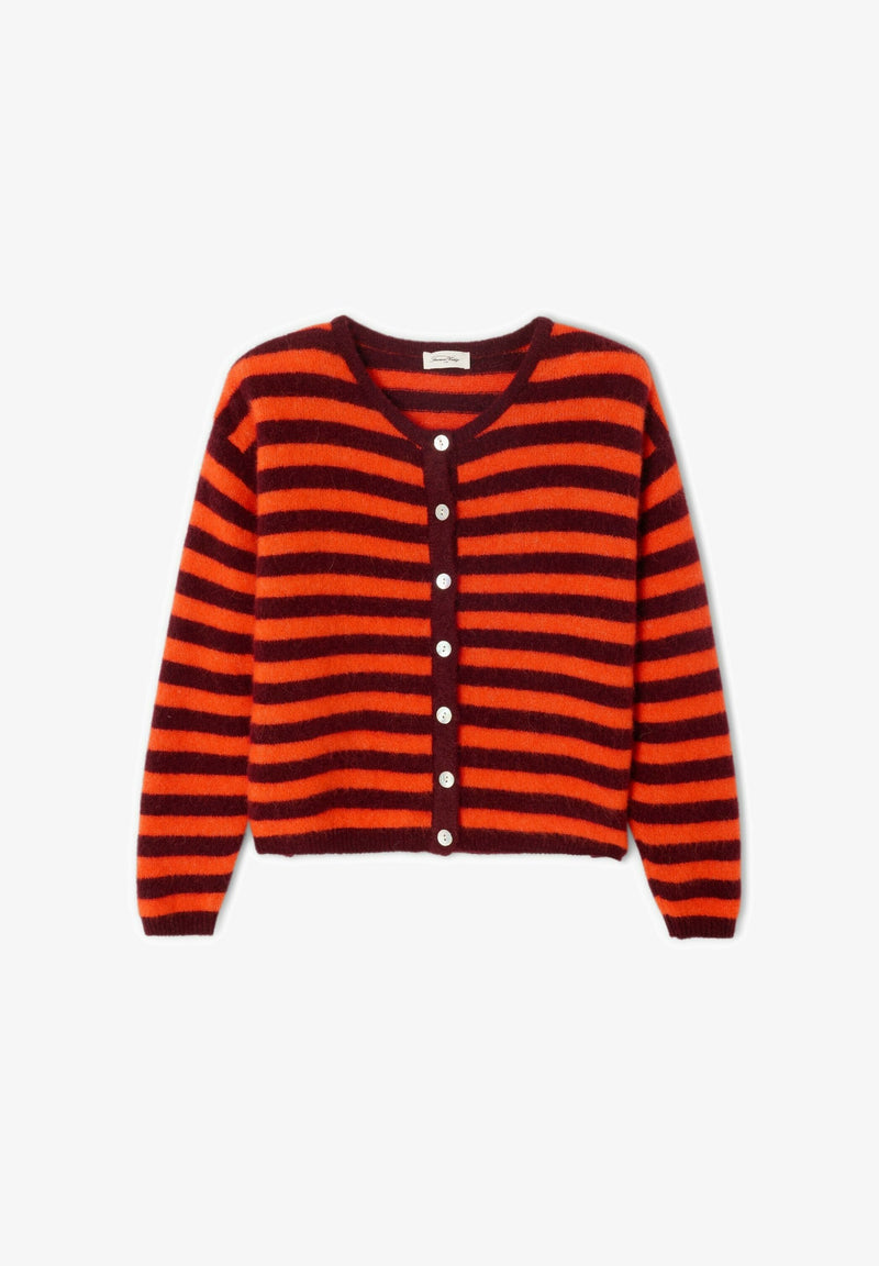 Vitow gilet - Grenat Raye