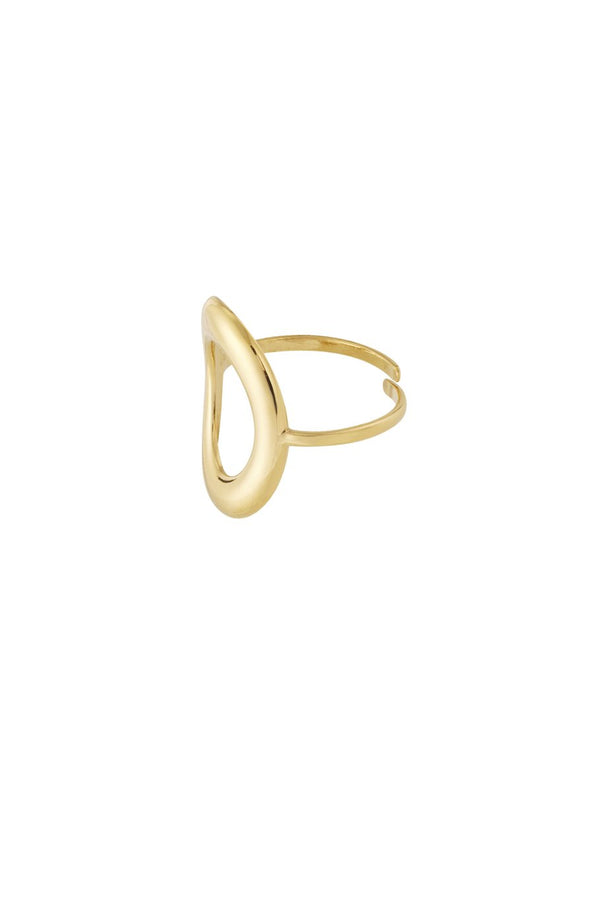 Ring oval oasis - goud