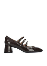 Ballet flats - wrinkled patent brown
