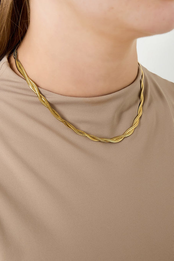 Ketting braided Gold