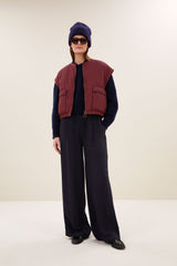 Gio sleeveless jacket wine