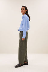 Lise cloud blouse - cloud blue stripe