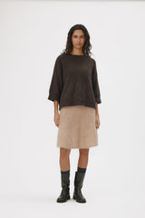Six Ámes Ola sweater espresso brown