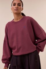 Malyn logo sweater burgundy crush