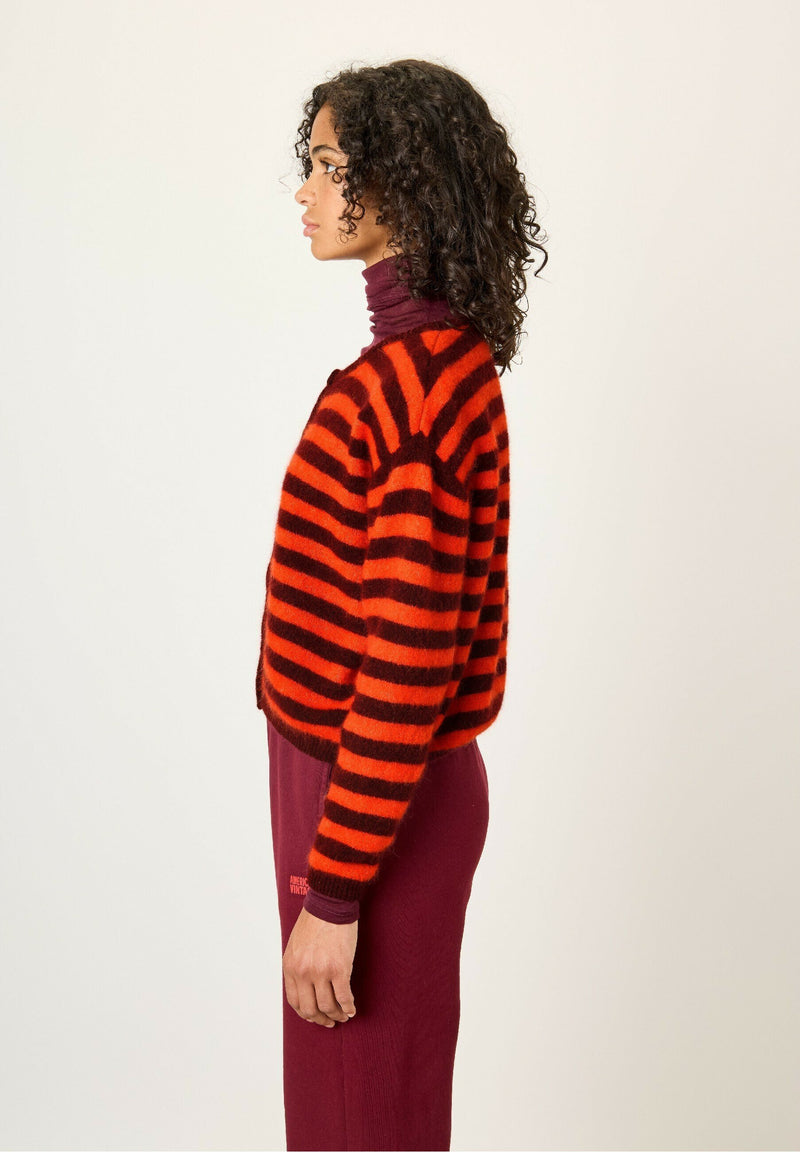 Vitow gilet - Grenat Raye