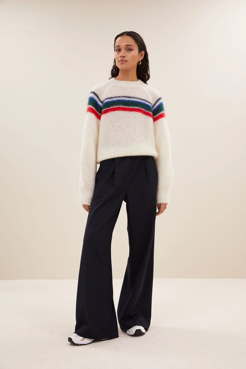 Liam stripe pullover Off white