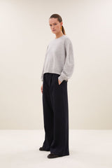 Sammie round neck pullover grey melee