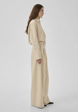 Vitta high wide pants Brown rice