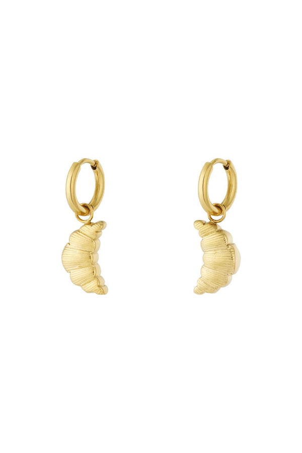 Oorbellen croissant - goud