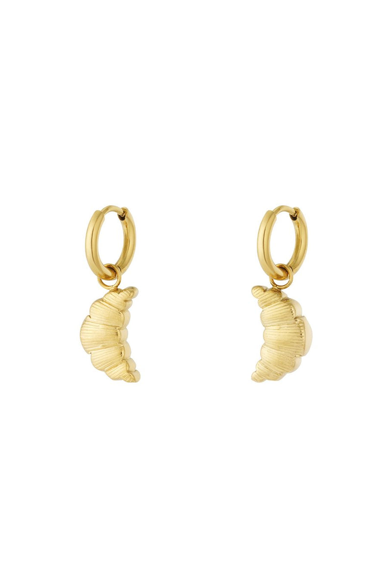 Oorbellen croissant - goud