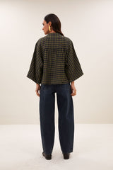 Jess blouse olive check