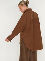 Ross corduroy shirt Caramel cafe