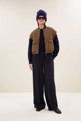 Gio sleeveless jacket hazel