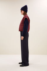 Gio sleeveless jacket wine