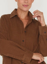 Ross corduroy shirt Caramel cafe
