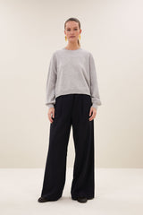 Sammie round neck pullover grey melee