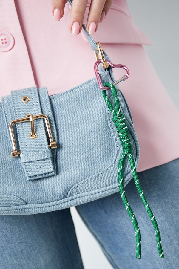 Bag charm - pop of green