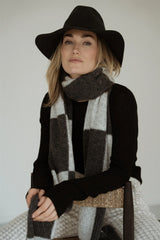 ChiemA scarf Light grey + Anthracite