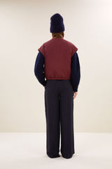 Gio sleeveless jacket wine