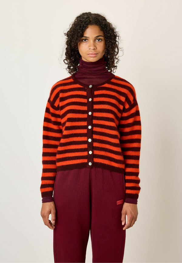 Vitow gilet - Grenat Raye