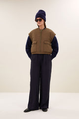 Gio sleeveless jacket hazel