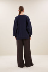 Lili long sweater uniform blue