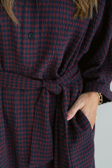 Ivy Dress Bordeaux Check