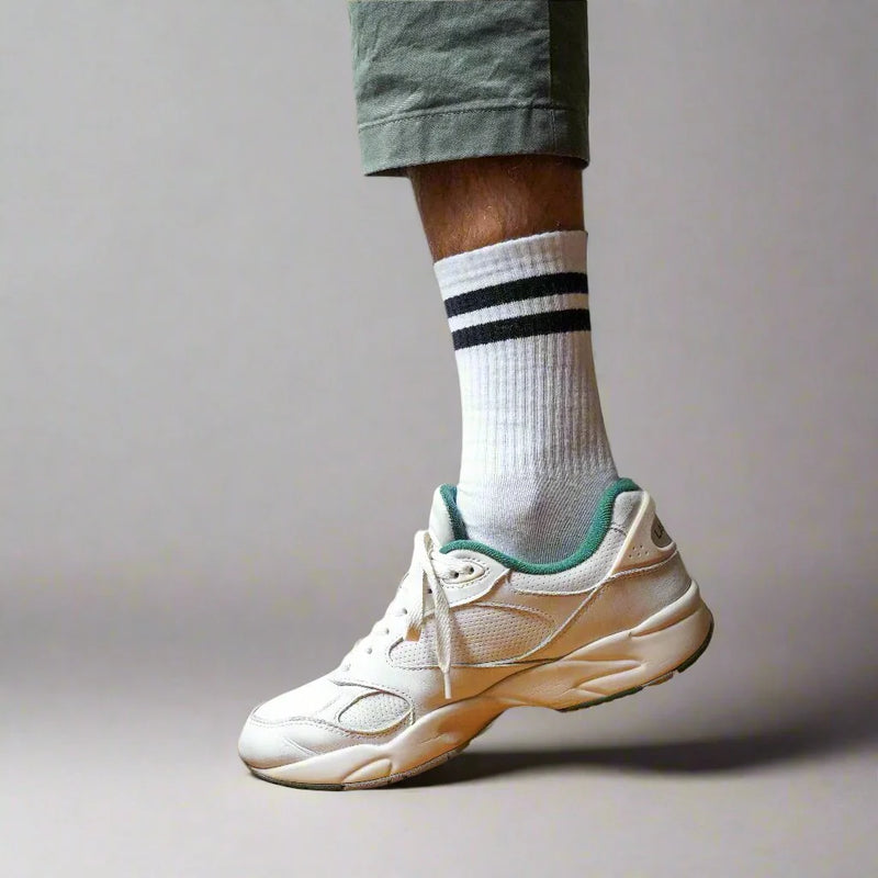 Tennis sport socks - White & black