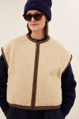 Gio sleeveless jacket hazel