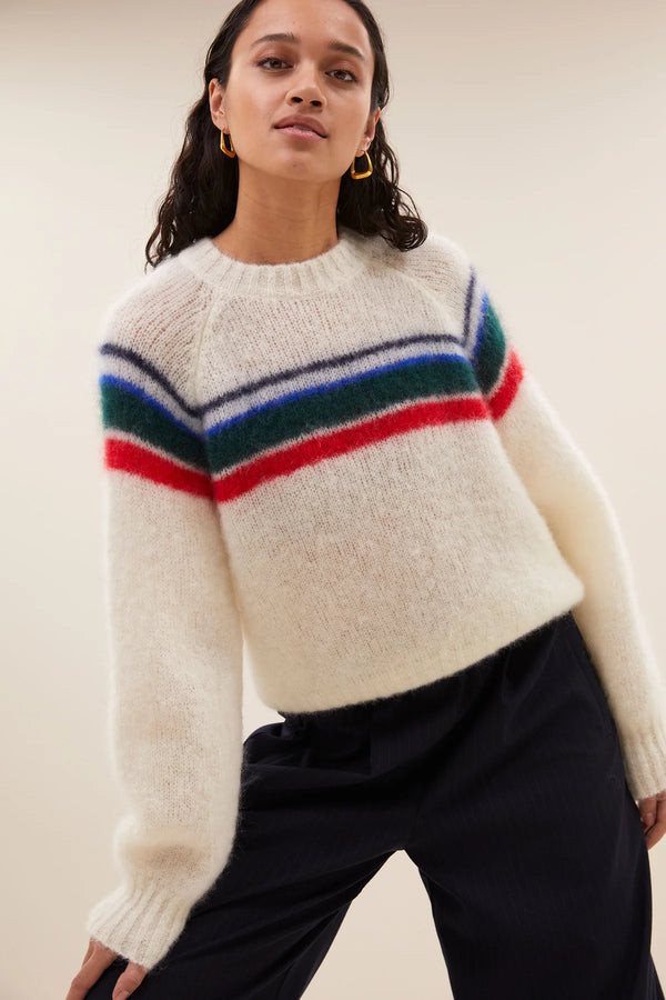 Liam stripe pullover Off white