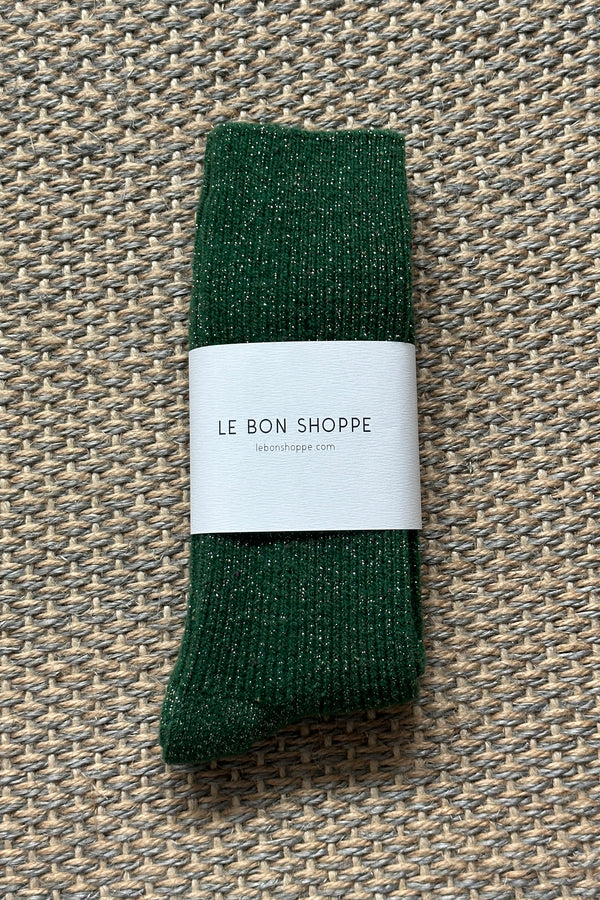 Winter Sparkle Socks - Evergreen