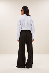 Pelle pinstripe pants - brown pinstripe
