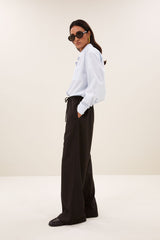 Pelle pinstripe pants - brown pinstripe