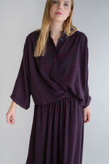 Maya Blouse Bordeaux Check