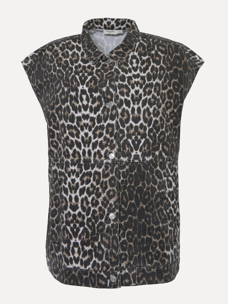 Sleeveless leopard vest Loa