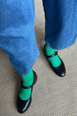 Her socks - Kelly green cotton
