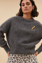 Sonny Natural Pullover - dark grey melee